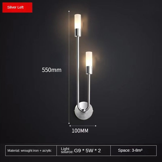 Modern Copper U-Shape Luster LED Wall Lamp