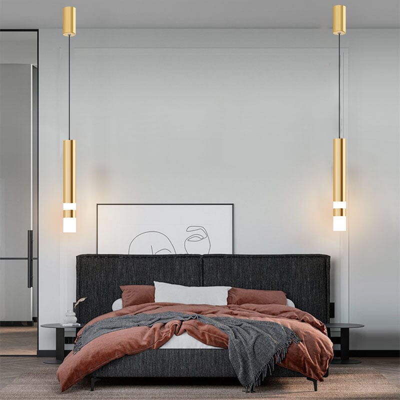 Modern Aluminum Long Tube Pendant Lights