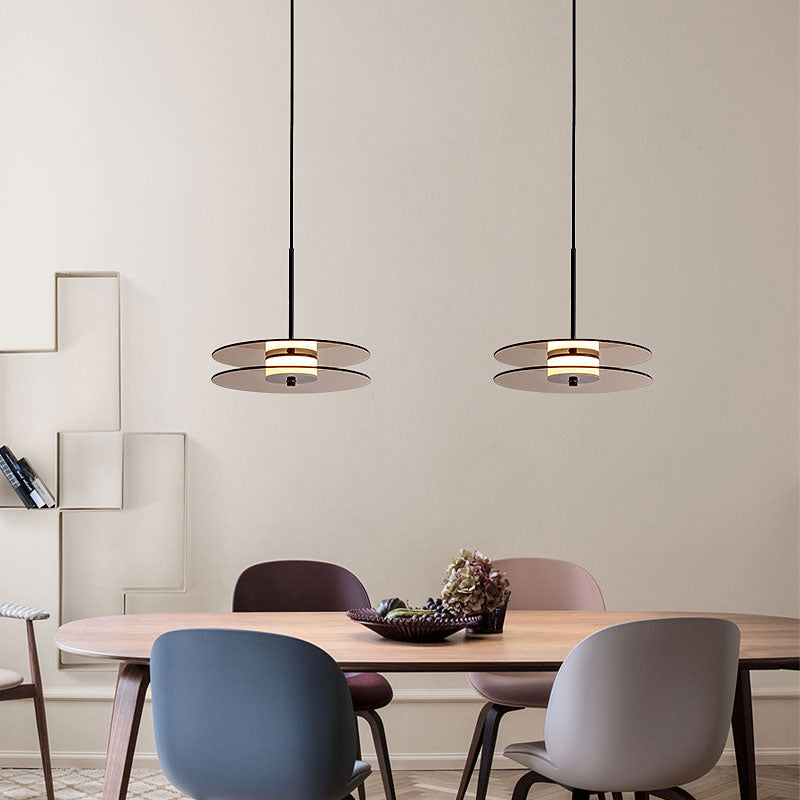 Radiant Glass Disk Pendant Light