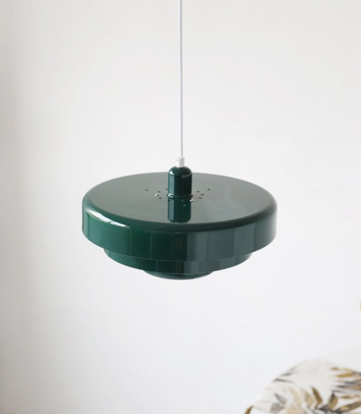 Multicolored Lacquered Metal Pendant Light