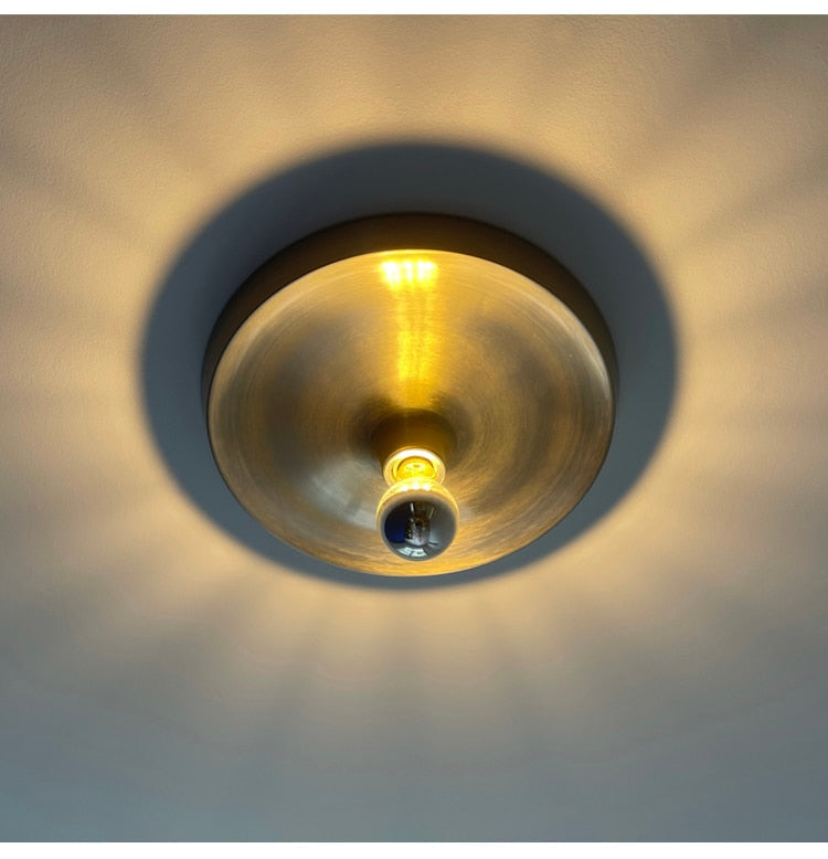 Sleek Space-Age Disk Ceiling Lamp