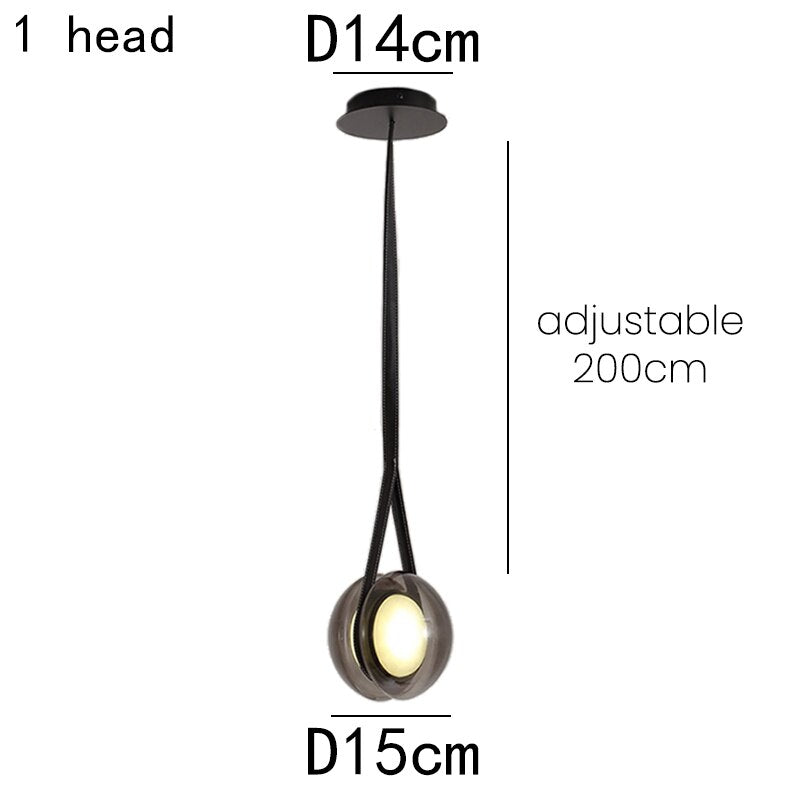 Blackhole Glass Ball Round Pendant Lights