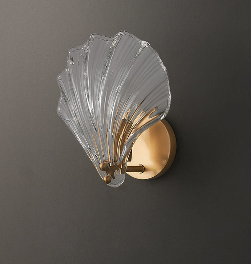 Marine Glass Shell Wall Light | Ocean-Inspired Wall Sconce