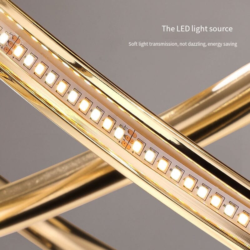 Modern Luxury Twisted Ring Chandelier Light