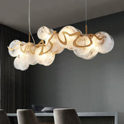 Creative Glass Lustre Gold Iron Chandelier Lamp