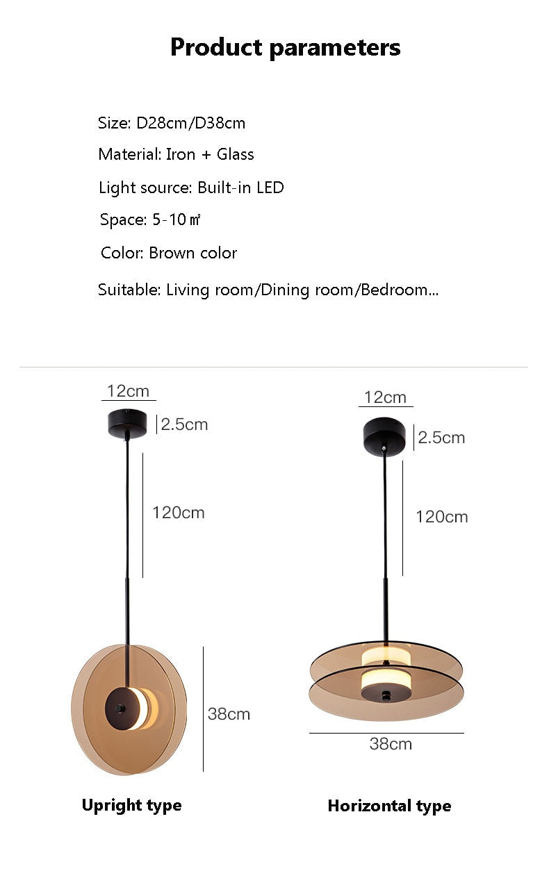 Radiant Glass Disk Pendant Light