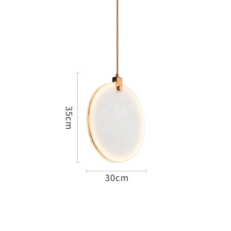 Simple Marble Round Crystal Villa Pendant Lamps