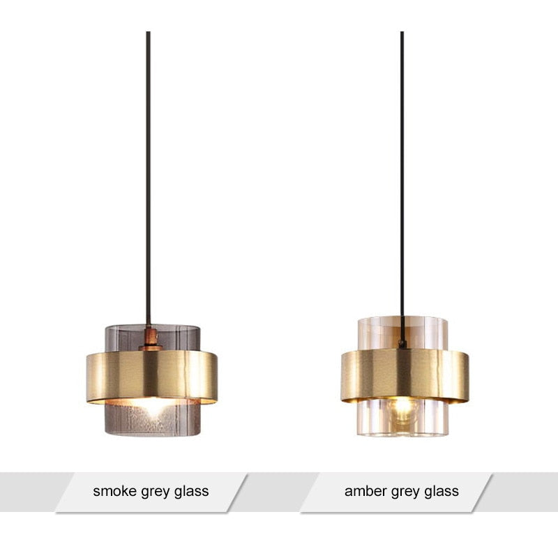 Nordic Luxury Plating Glass Pendant Light