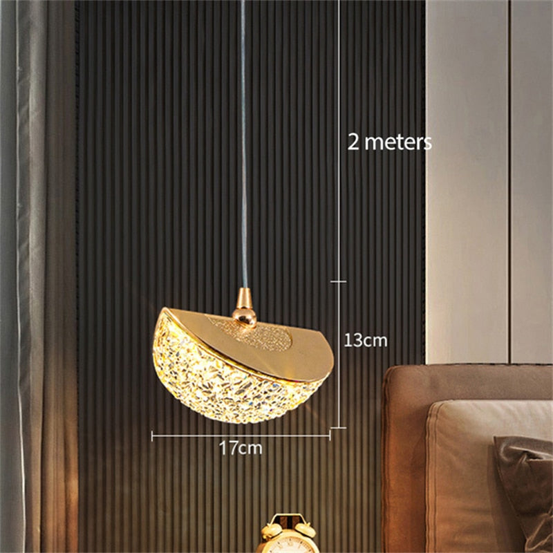 Gilded Serenity Gold Crystal Pendant Light