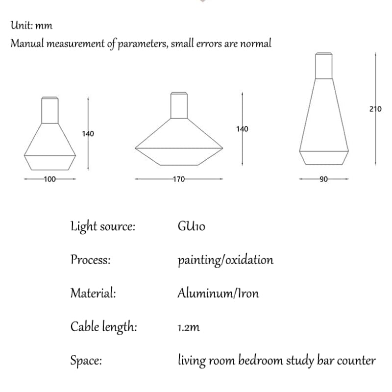 Industrial Aluminum Ceiling Plate Pendant Lamp