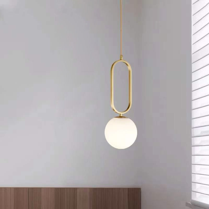 Metal Hooked Glass Ball Pendant Lights