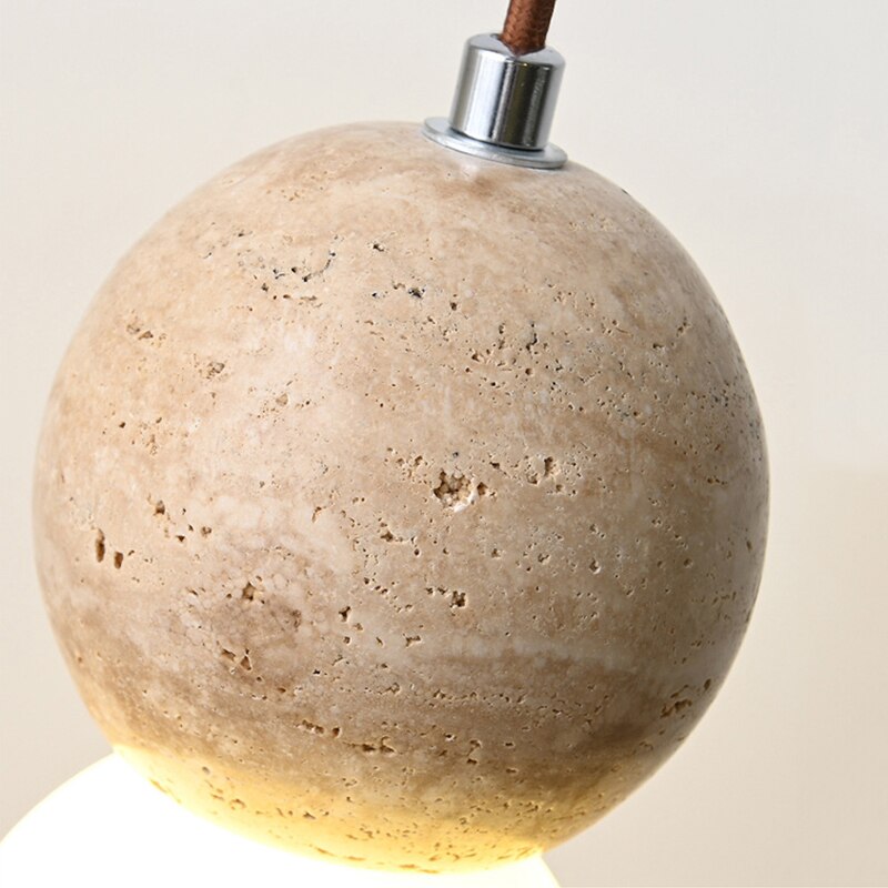 Travertine Suspended Droplight Pendant Lamp