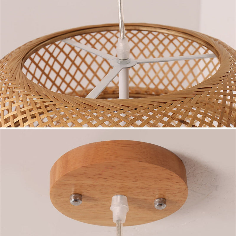 Hand Knitted Weaving Bamboo Pendant Lamp