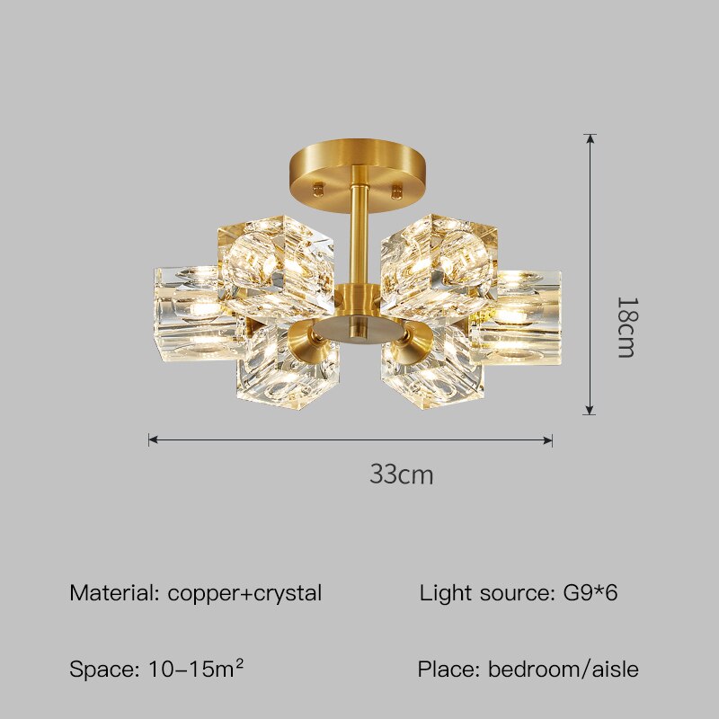 Nordic Luxury Crystal Sitting Pop Ceiling Lamp