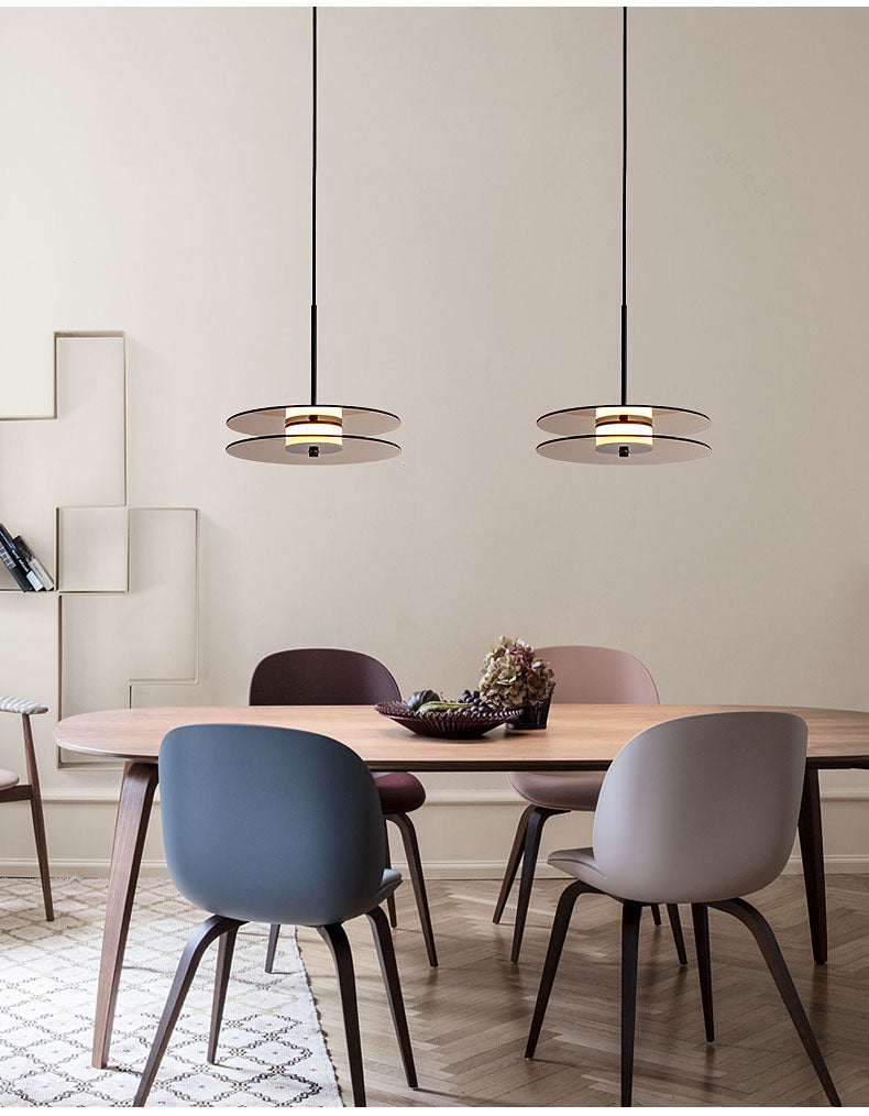 Radiant Glass Disk Pendant Light