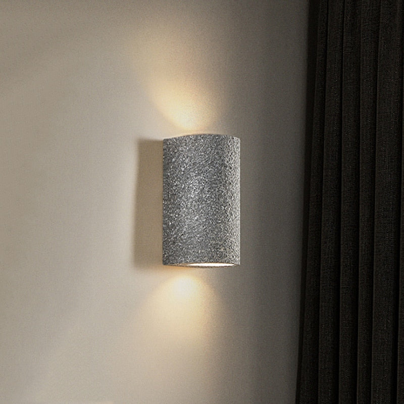 Japanese Retro Foyer Cement Wabi-Sabi LED Wall Lamp