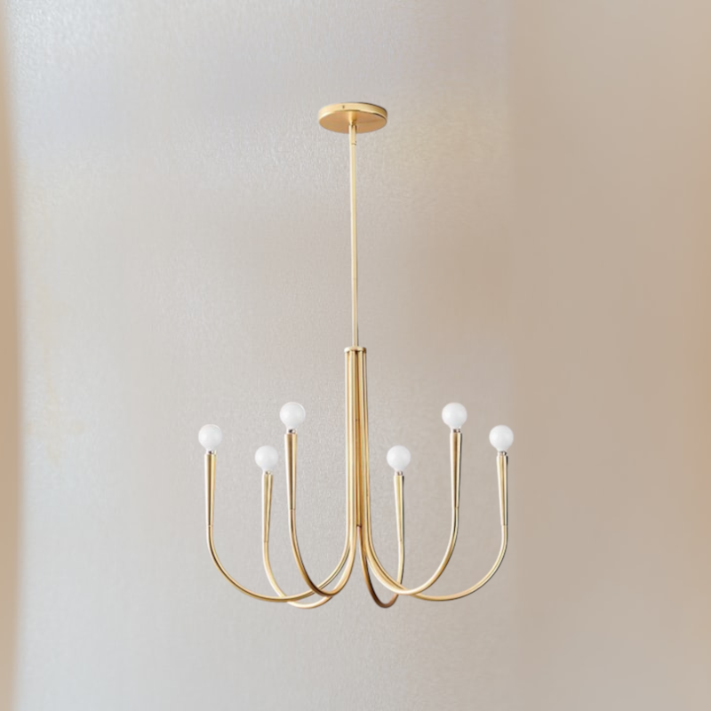 Retro Style Swoop Arm Luxury Chandelier Lamps