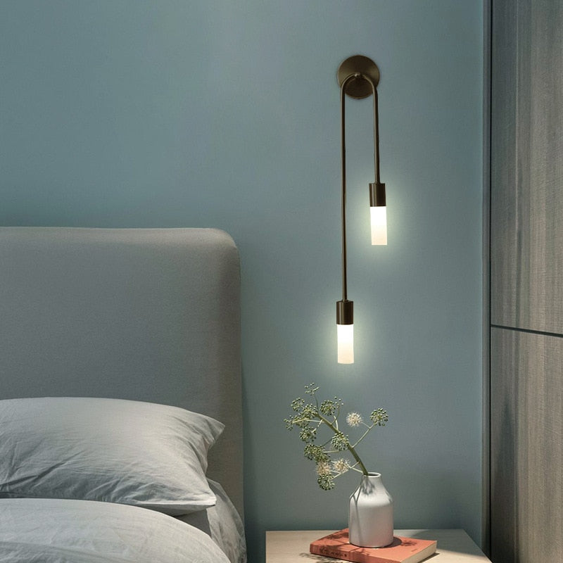 Modern Copper U-Shape Luster LED Wall Lamp