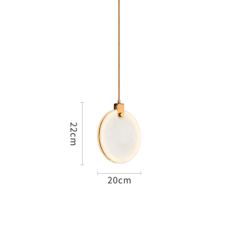 Simple Marble Round Crystal Villa Pendant Lamps
