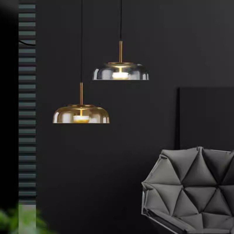 Modern Cupola Glass Cup LED Pendant Light