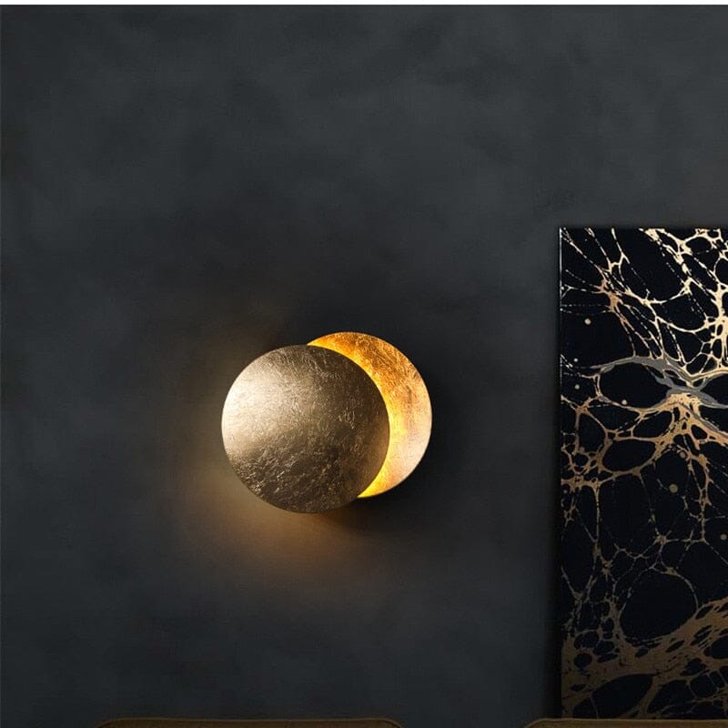 Modern Aisle Round Moon Eclipse Wall Lamp