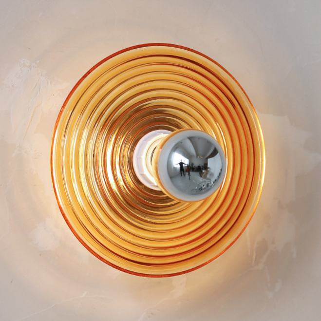 Vibrant Round Glass Wall Lamp