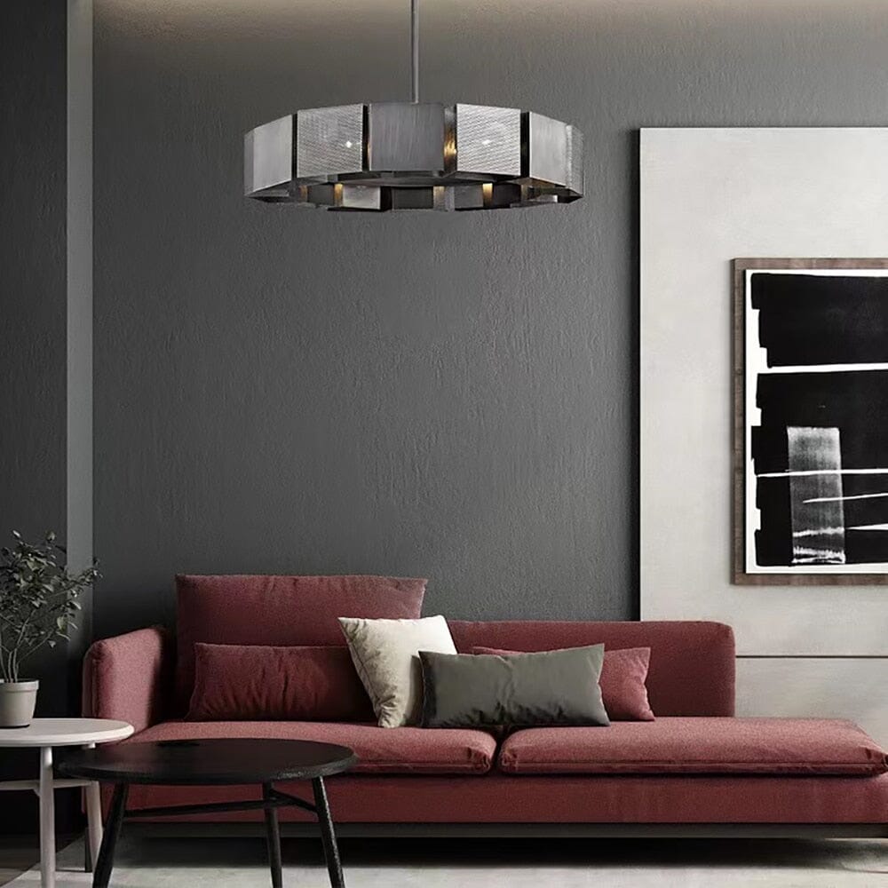 Postmodern Industrial Metal Ceiling Chandeliers Lamp