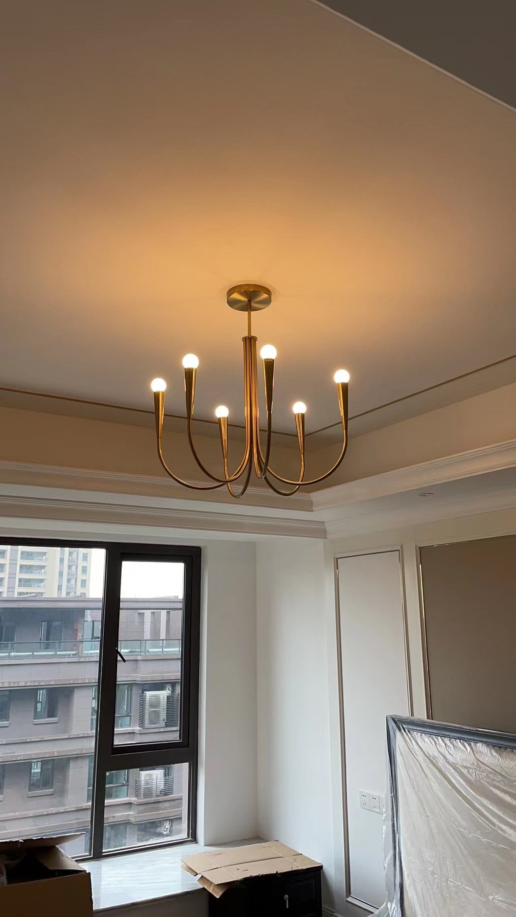 Retro Style Swoop Arm Luxury Chandelier Lamps