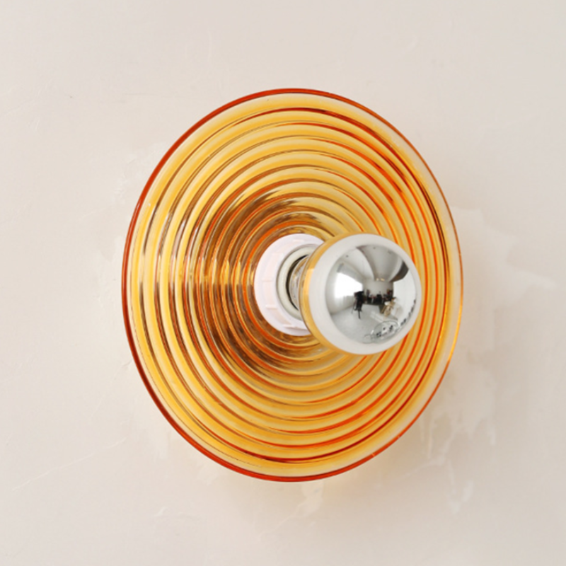 Vibrant Round Glass Wall Lamp