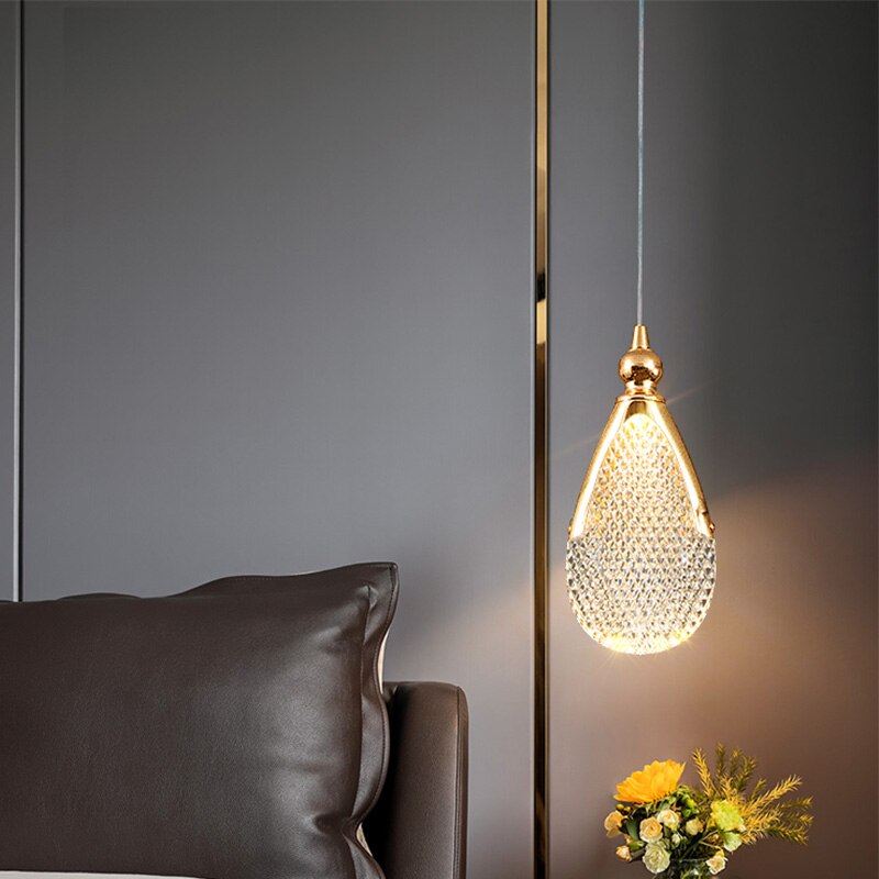 Gilded Serenity Gold Crystal Pendant Light