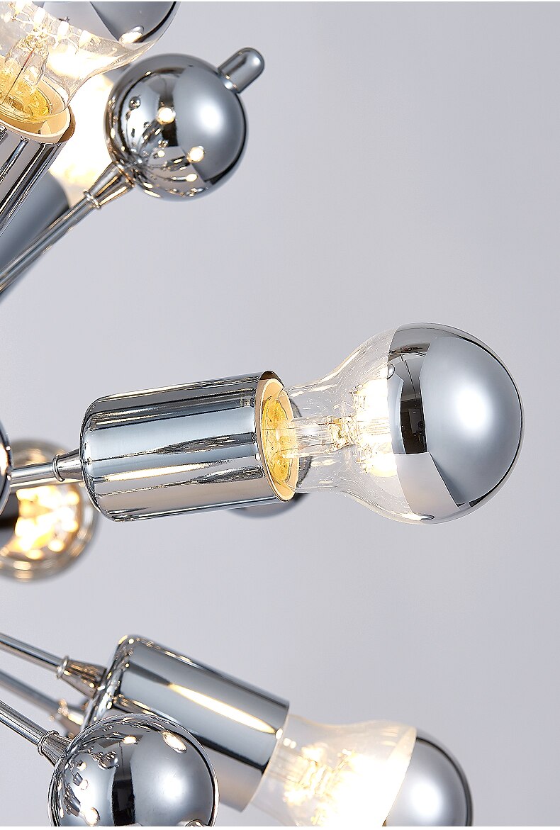 Astro-inspired Chrome LED Chandelier