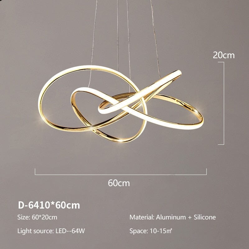 Modern Luxury Twisted Ring Chandelier Light