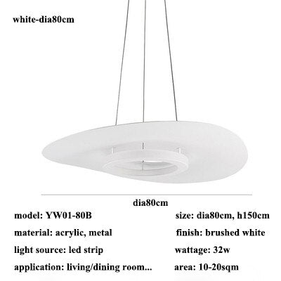 Modern Novelty Round Aluminum LED Pendant Light