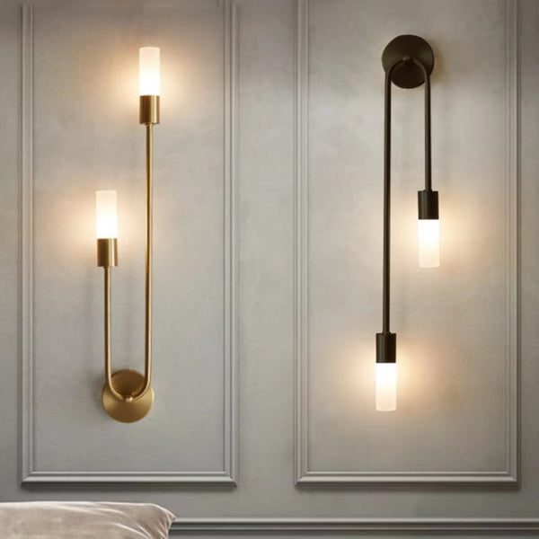 Modern Copper U-Shape Luster LED Wall Lamp