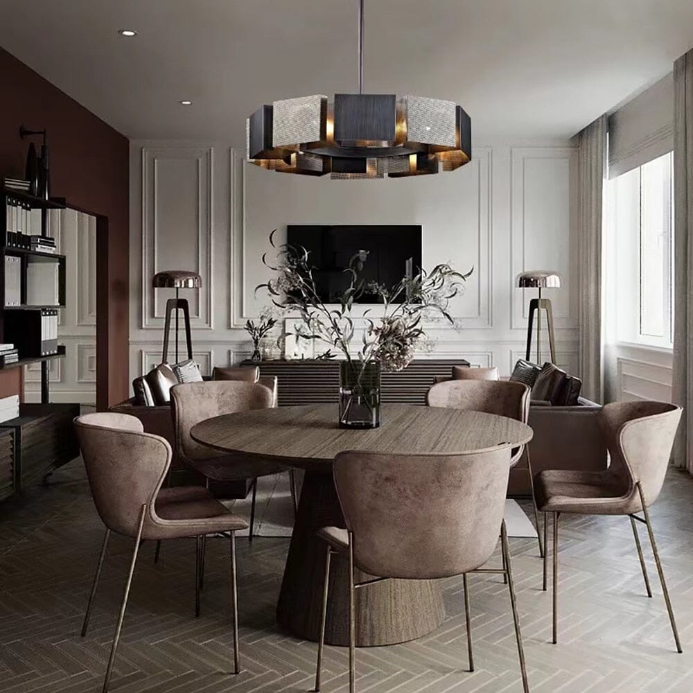 Postmodern Industrial Metal Ceiling Chandeliers Lamp