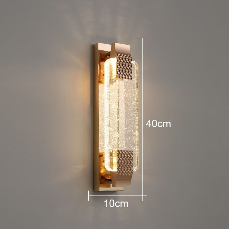 Modern Luxury Crystal Rectangular Bubble Wall Lamp