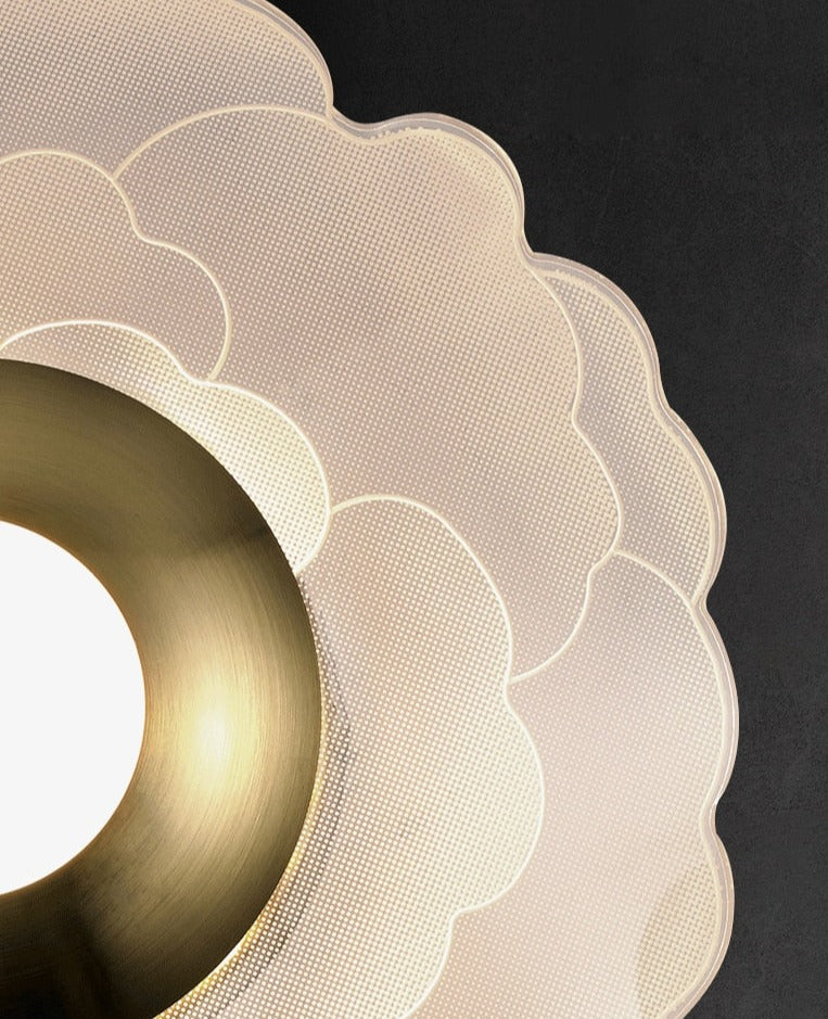 Modern Luxury Flower Round Wall Lamp