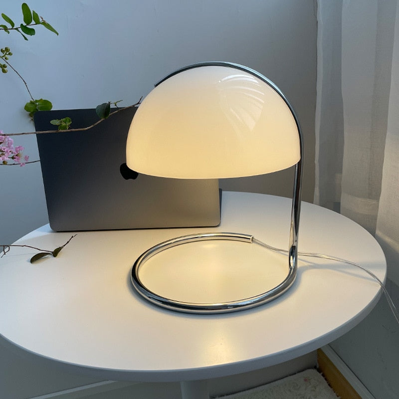 Nordic Metal Glass Shade Table Lamp