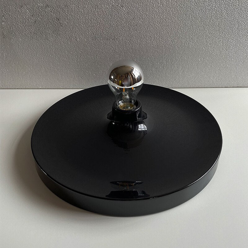 Sleek Space-Age Disk Ceiling Lamp