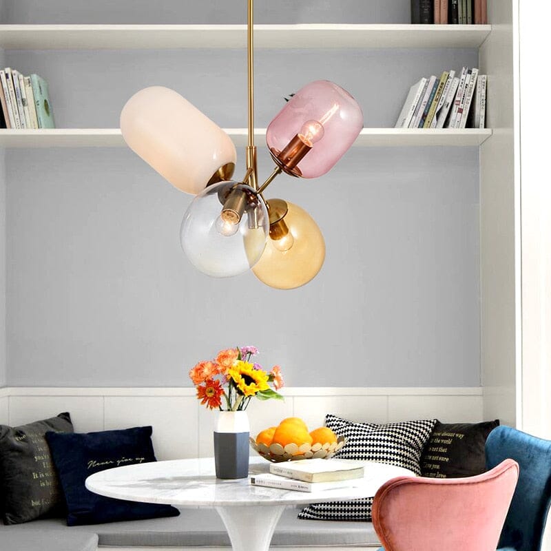 Nordic Postmodern Colorful Glass Pendant Lamps