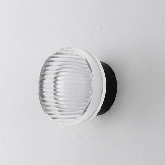 Round Textured Glass Wall Lamp