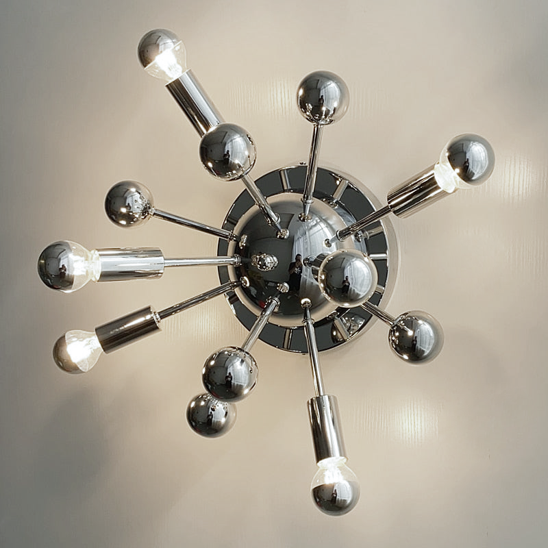 Astro-inspired Chrome LED Chandelier