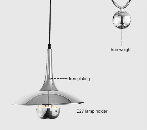 Adjustable Height UFO Pendant Lamps