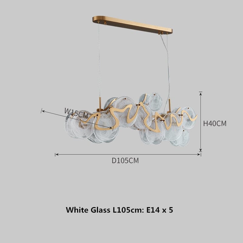 Creative Glass Lustre Gold Iron Chandelier Lamp