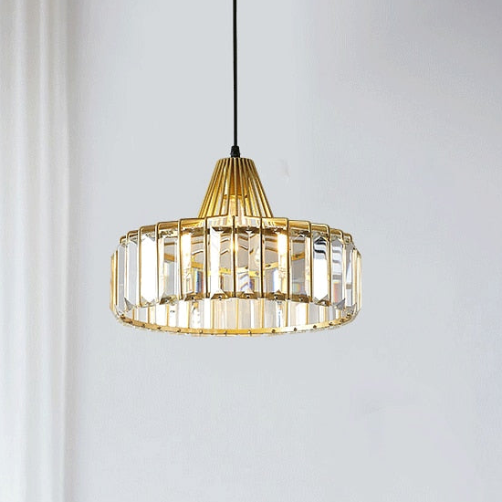 Contemporary Circular Crystal Pendant Light