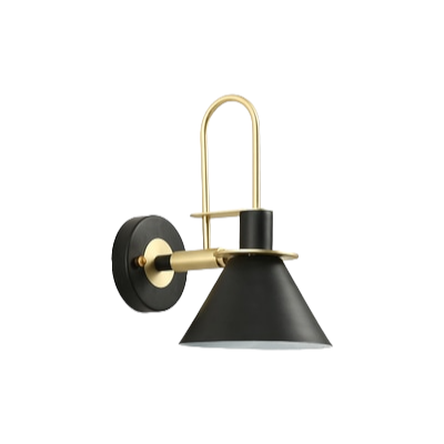 Traditional Industrial Iron Bell Wall Lamps