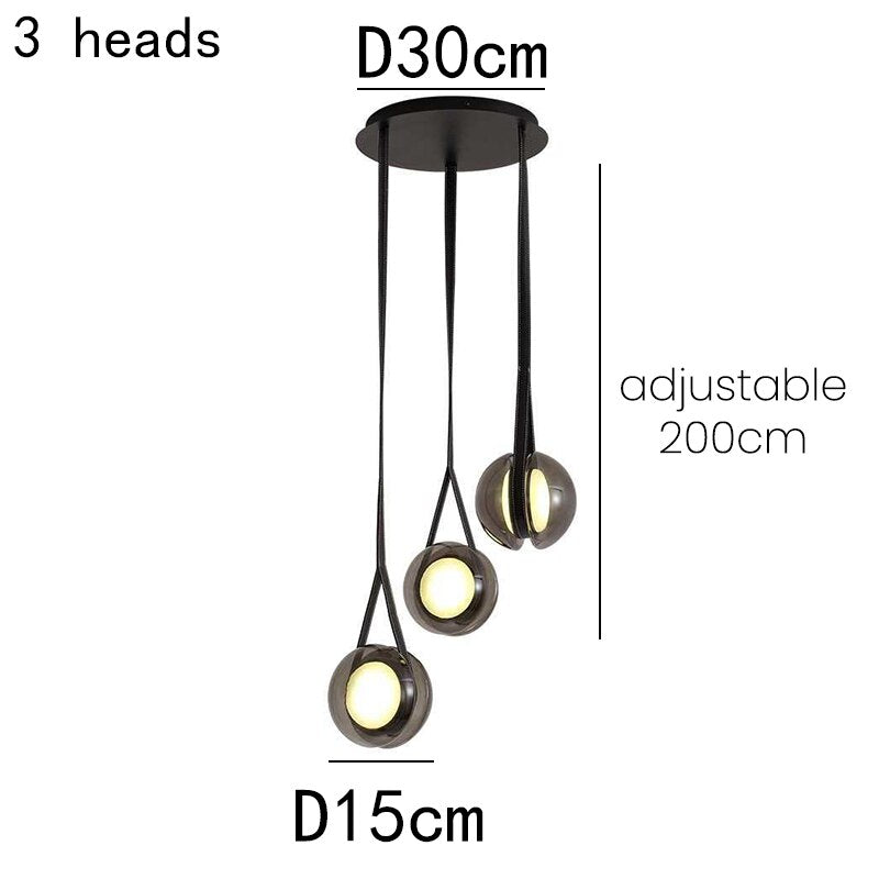 Blackhole Glass Ball Round Pendant Lights