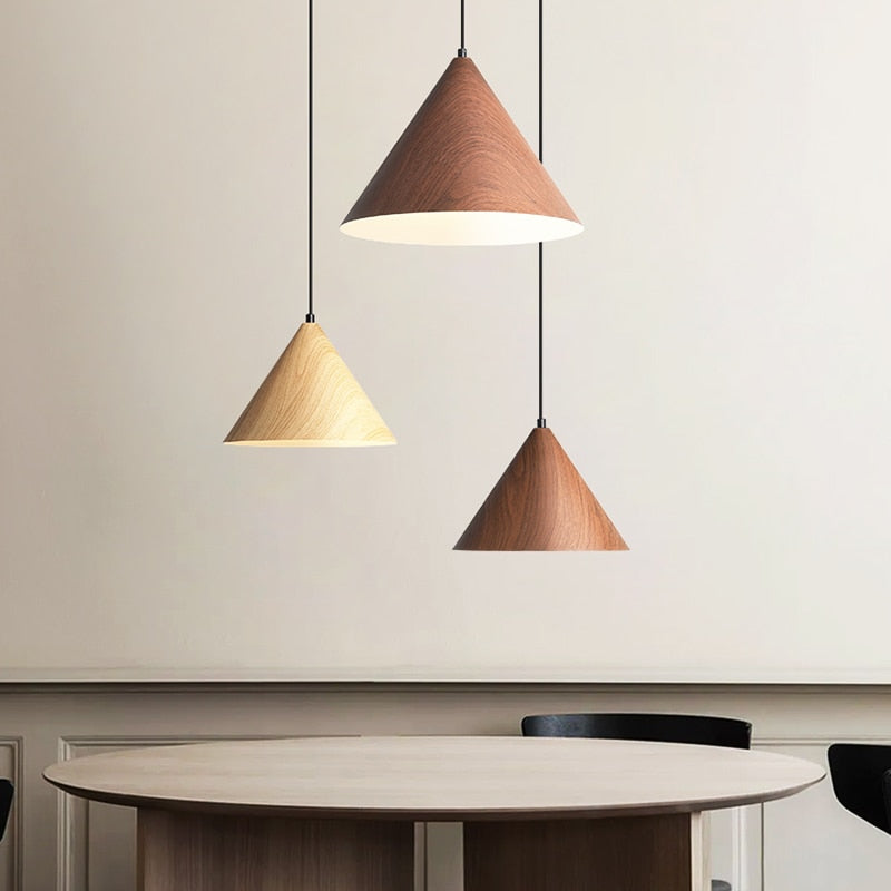 Sleek Pyramid-Shaped Pendant Light