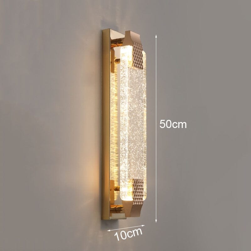 Modern Luxury Crystal Rectangular Bubble Wall Lamp