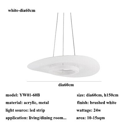 Modern Novelty Round Aluminum LED Pendant Light
